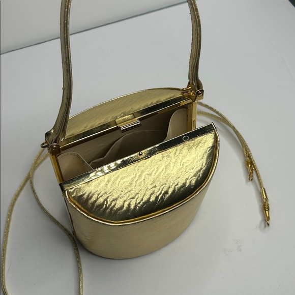 Elegant Gold Women's Handbag by Tangobag Crossbody or remove strap for purse - Picture 7 of 10